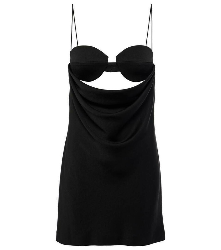 Photo: Alex Perry Cutout draped satin crêpe minidress