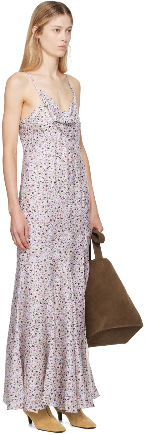 knee length dresses for ladies Isabel Marant E'toile Albisd Silk-Blended Maxi Dress