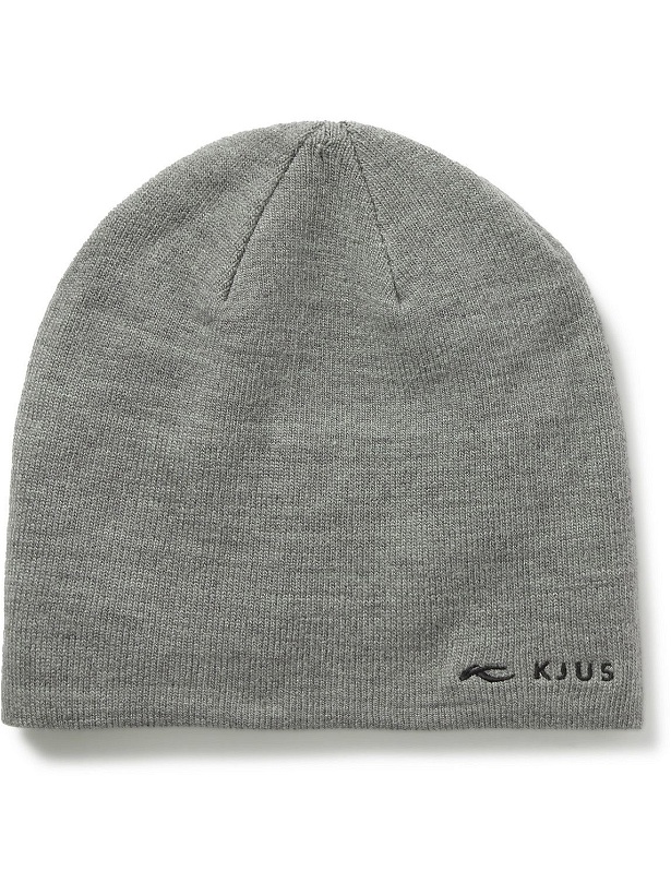 Photo: Kjus - Logo-Embroidered Ribbed-Knit Beanie