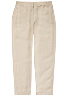 Wax London Kurt Tapered-leg Linen Trousers Beige