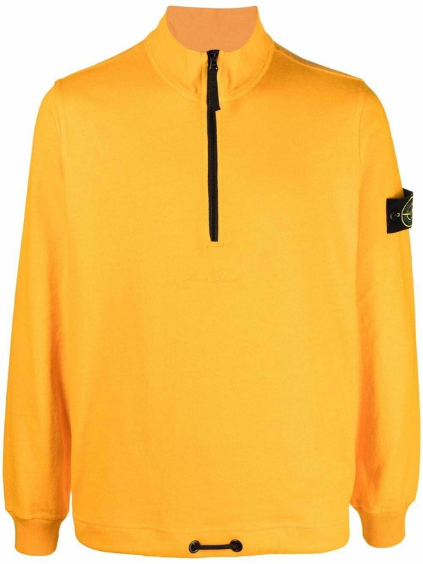 Photo: STONE ISLAND - Half-zip Cotton Sweatshirt