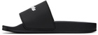 Palm Angels Black Classic Logo Pool Slides