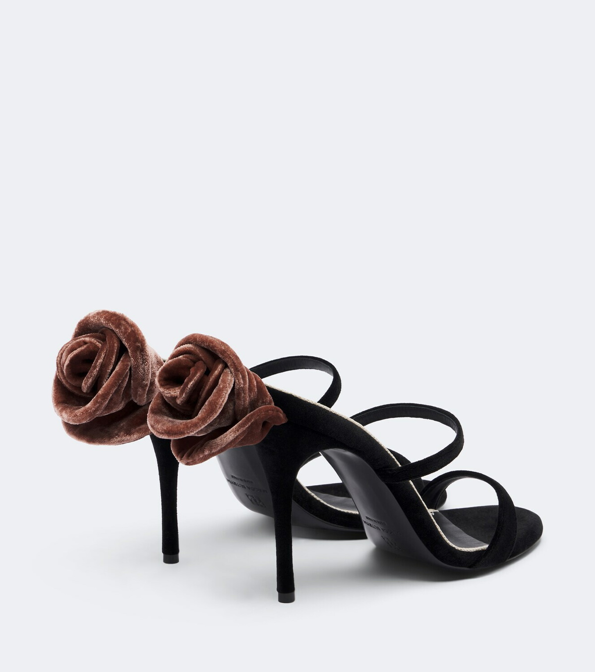 Magda Butrym Floral-appliqué velvet mules