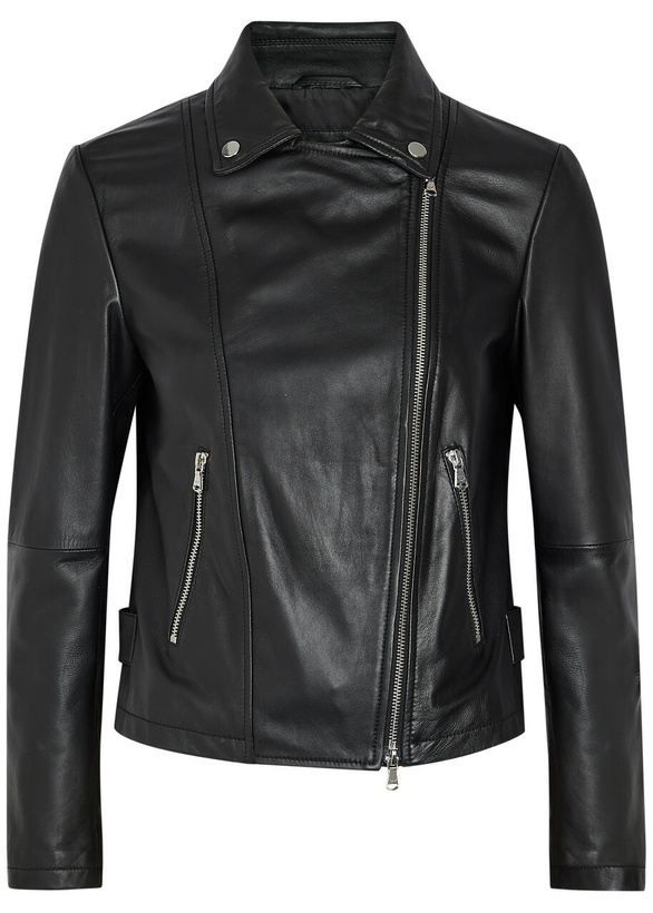 Photo: Emporio Armani Leather Biker Jacket Black