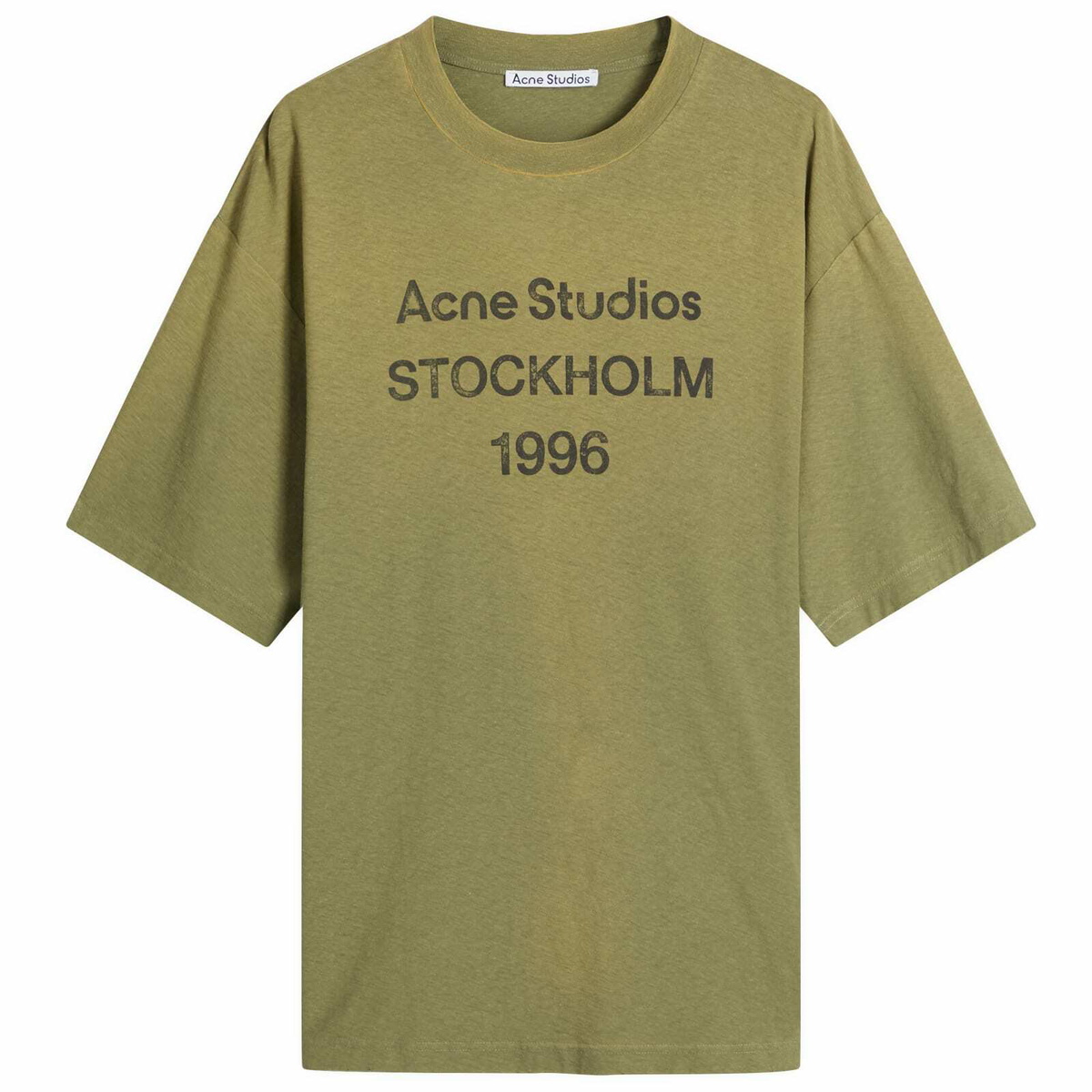 【ヴィンテージ加工】Acne Studios ロゴデザインTシャツ Acne Studios - ロゴTシャツ - フェイデッドブラック