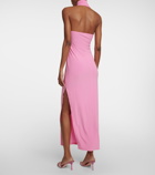 Norma Kamali Halterneck jersey maxi dress