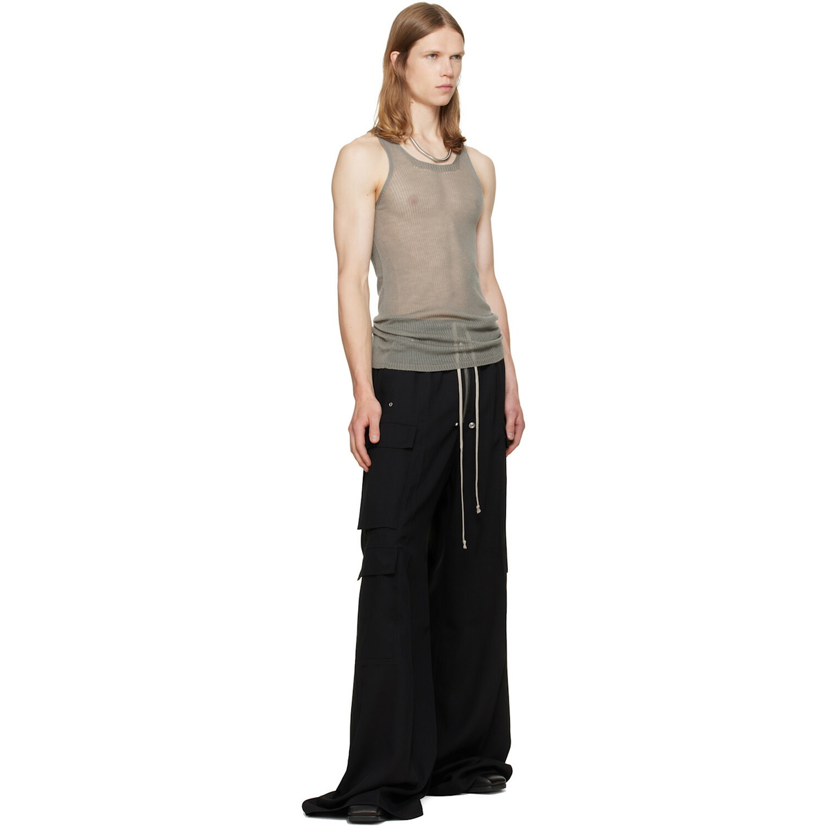 Rick Owens Taupe Tower Pony Tank Top