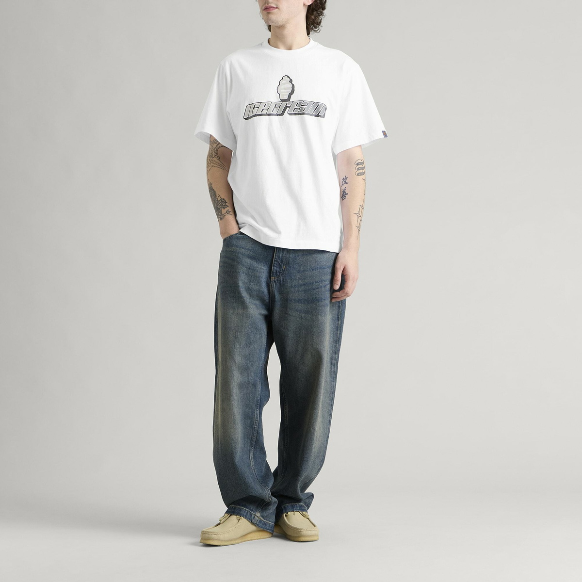 ICECREAM Men's Speedway Gradient T-Shirt in White