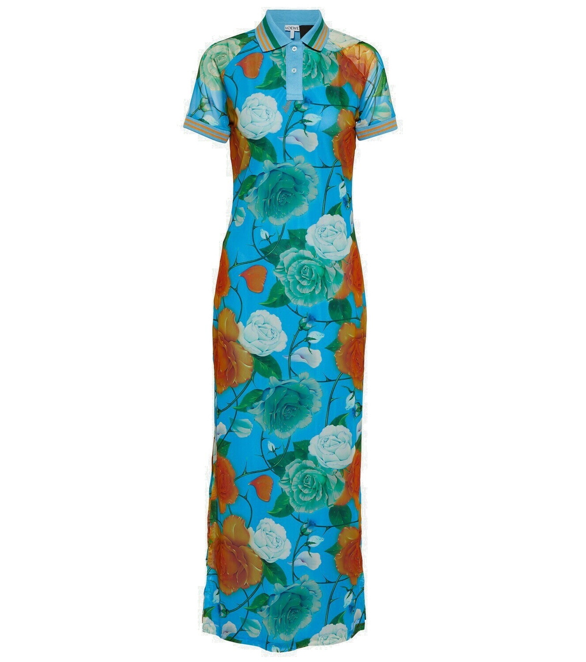 ワンピース LOEWE Floral dress Loewe Floral-Print Short-Sleeve Twisted Mini Dress