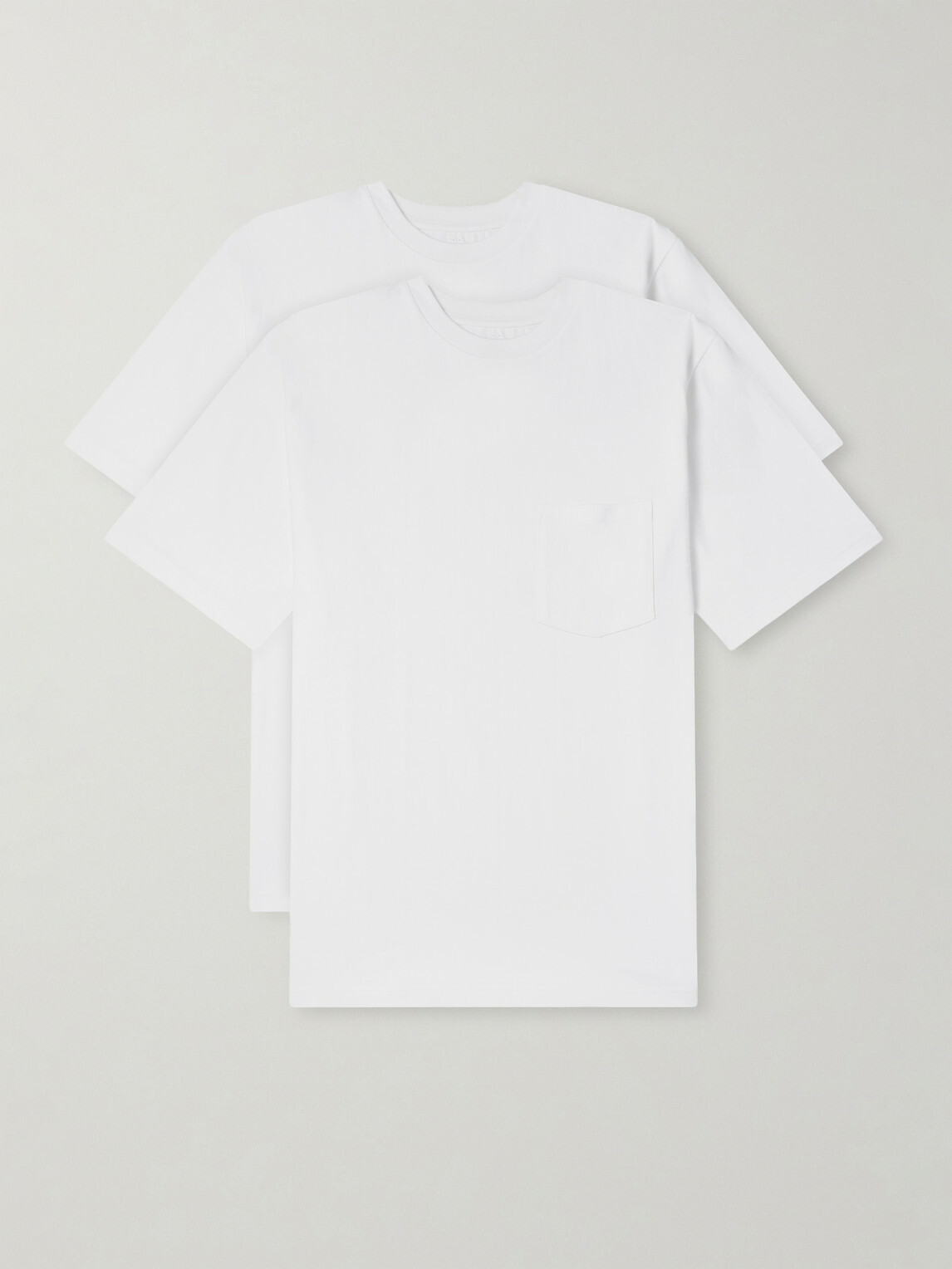 Graphpaper - Set of Two Cotton-Jersey T-Shirt - White
