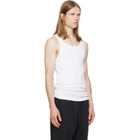 SKIMS Three-Pack White SKIMS Cotton Rib Tank Tops