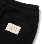 Holiday Boileau - Slim-Fit Tapered Fleece-Back Cotton-Jersey Sweatpants - Black