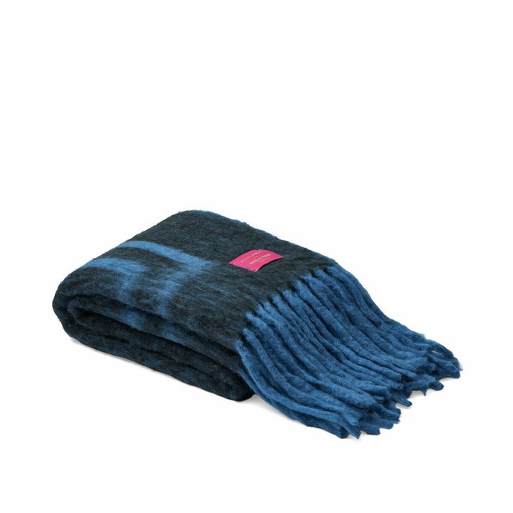 Photo: Bongusta Weekend Plaid Blanket in Raven/Dazzling Blue 