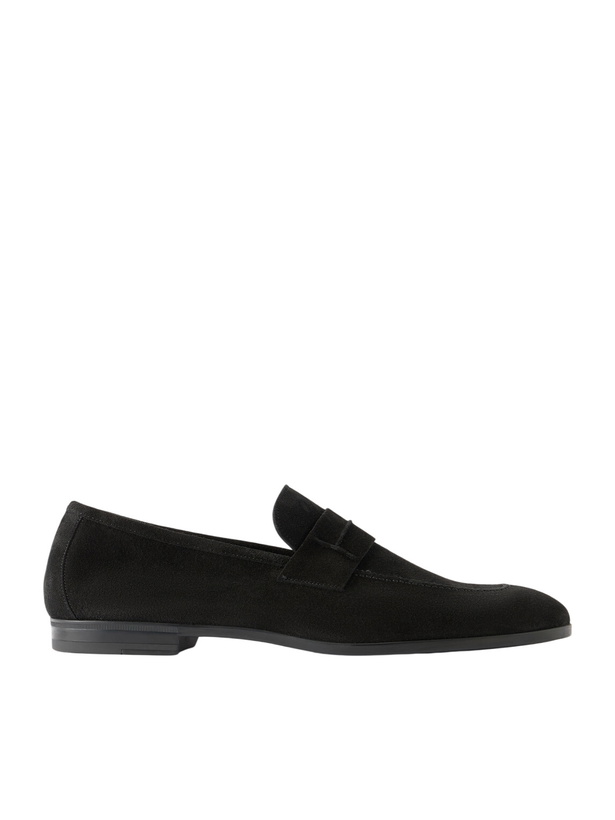 Photo: TOM FORD - Sean Suede Penny Loafers - Black