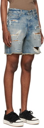 AMIRI Blue Camo Patch Shorts