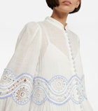 Zimmermann - Cira lace-insert cotton maxi dress