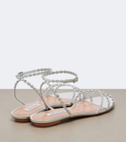 Aquazzura Love Struck embellished leather sandals