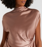 The Sei Draped silk satin top