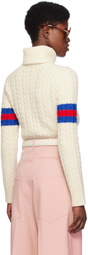 Gucci Off-White Cable Knit Turtleneck