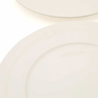Service Projects Métier Embossed Lunch Plate - Set of 2 in White 