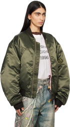 Acne Studios Green Logogram Bomber Jacket