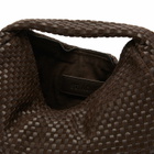 ST. Agni Women's Lattice Weave Mini Bon Bon Bag in Coffee 