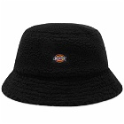 Dickies Men's Red Chute Sherpa Fleece Bucket Hat in Black
