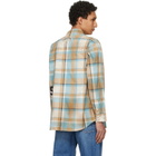AAPE by A Bathing Ape Blue & Beige Main Long Sleeve Shirt