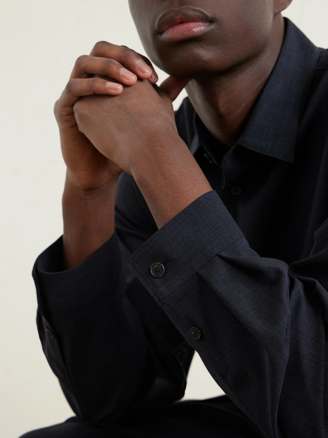 ATON - Wool-Gauze Shirt - Blue