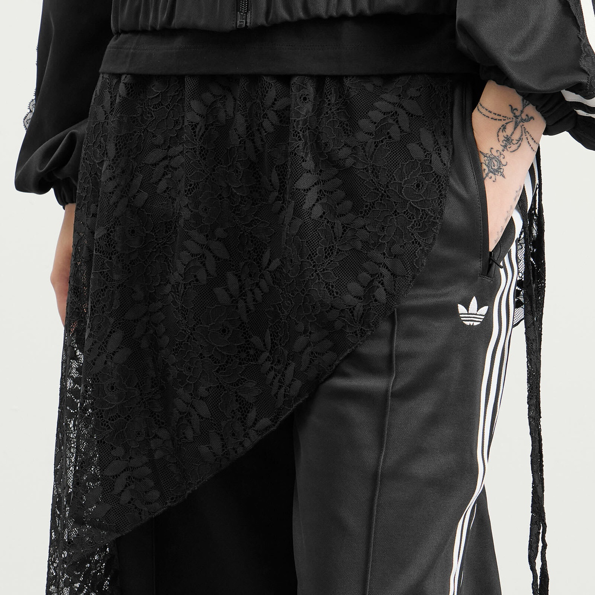Adidas Women's 2 in 1 Lace Firebird Track Pant in Black