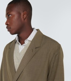 Lemaire Double-breasted mélange twill blazer