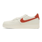 Nike White and Orange Air Force 1 07 Craft Sneakers