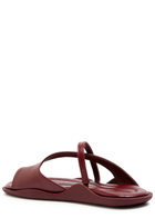 Gia Borghini Riley Leather Thong Sandals Burgundy