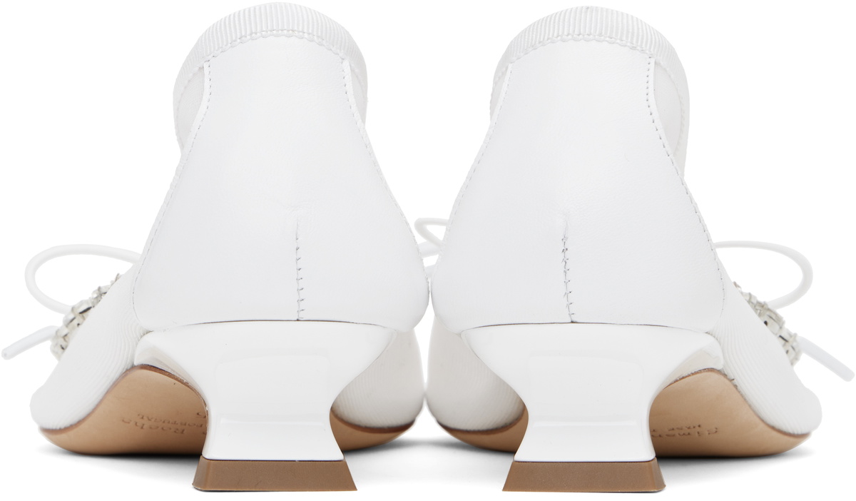 Simone Rocha SSENSE Exclusive Bridal Capsule Embellished Flower Ballerina Heels