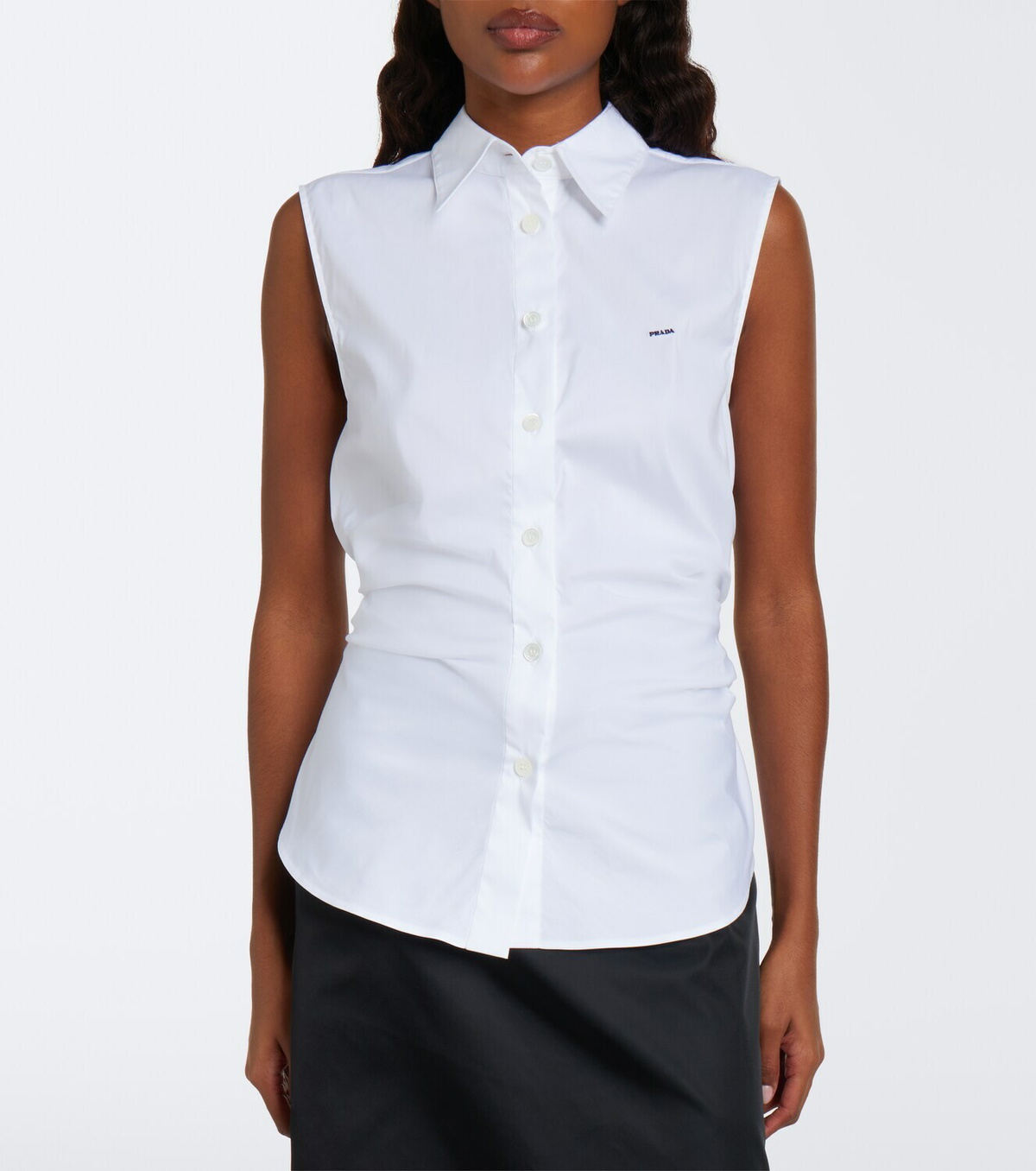 Prada Cotton-blend poplin shirt