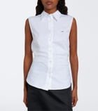 Prada Cotton-blend poplin shirt