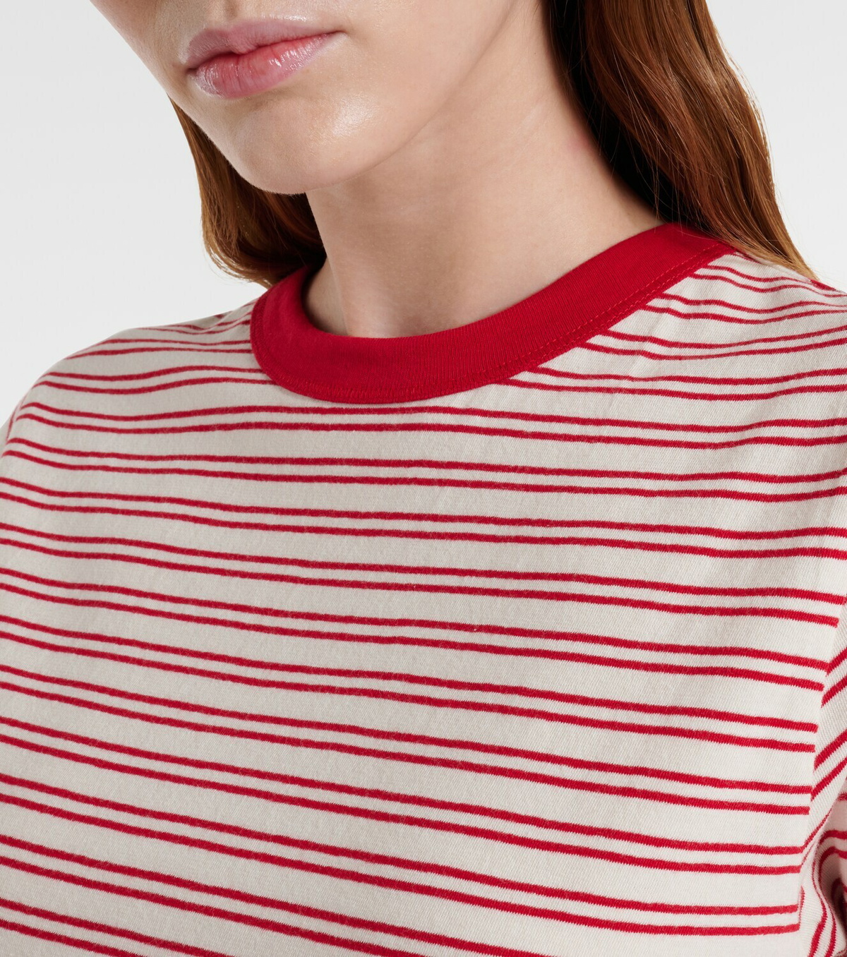 Velvet Foster striped cotton jersey T-shirt