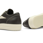 Rick Owens Men's Leather Vintage Sneaks in Drkdust/Milk/Milk