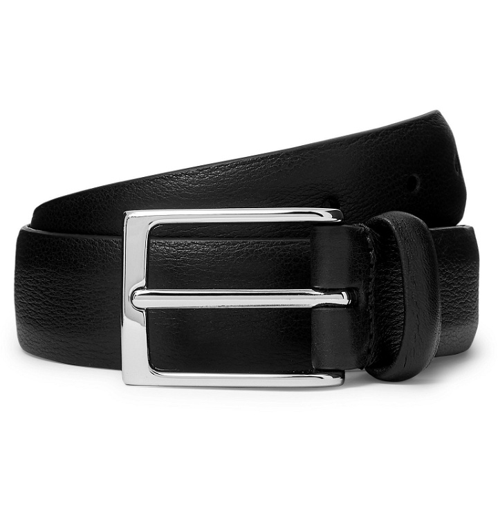 Photo: Anderson's - 3cm Black Full-Grain Leather Belt - Black
