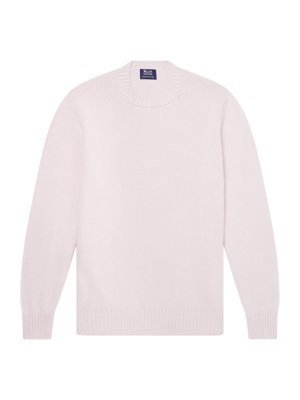 Photo: William Lockie - Knitted Cotton Sweater - Pink