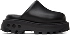 SIMONMILLER Black Grip Bubble Faux-Leather Clogs