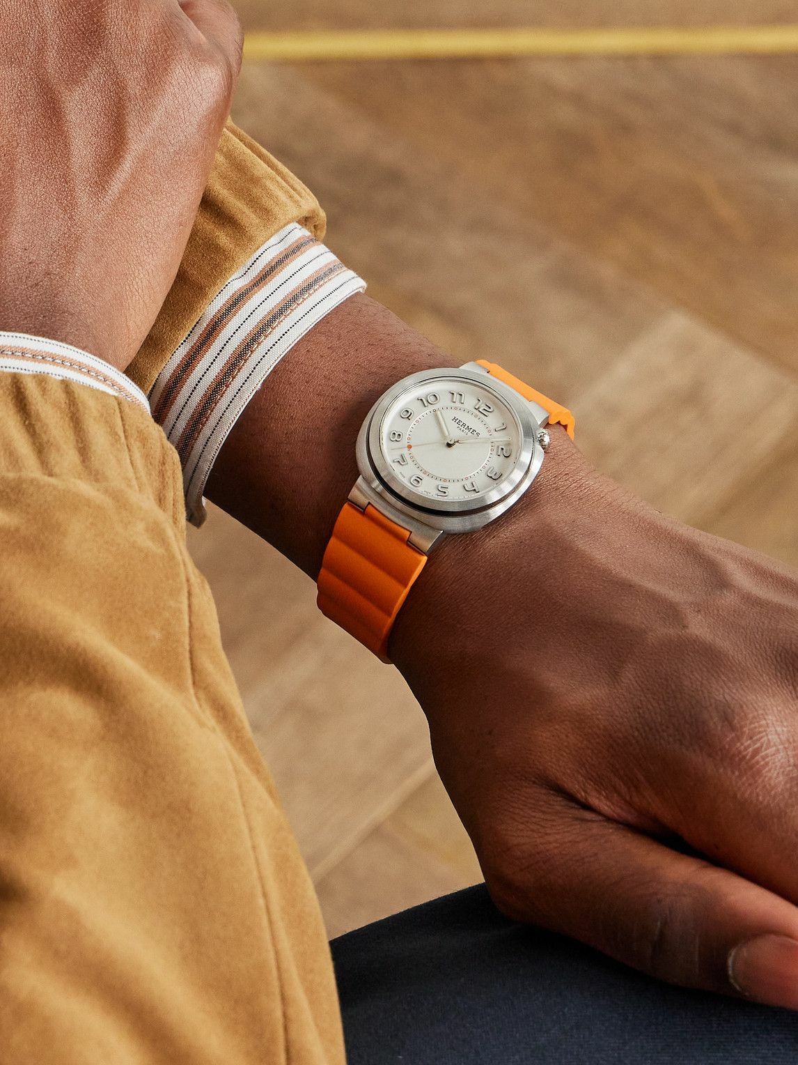 Hermès Timepieces - Cut Automatic 36mm Stainless Steel and Rubber Watch, Ref. No. 403195WW00