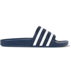 adidas Originals - Adilette Textured-Rubber Slides - Storm blue