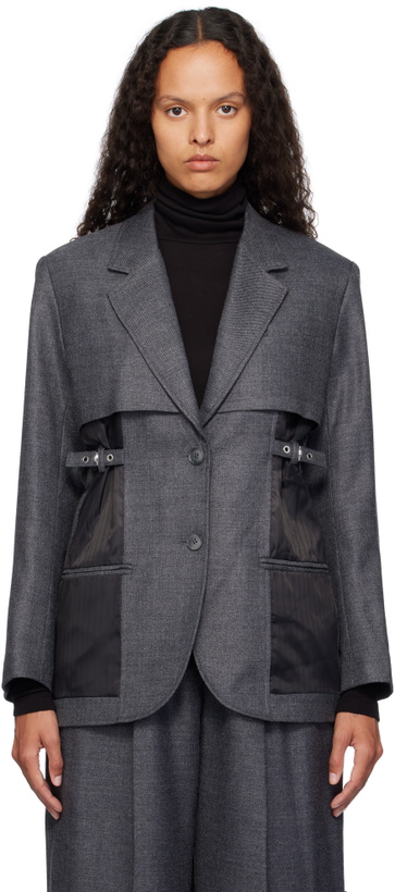 Photo: 3.1 Phillip Lim Gray Deconstructed Blazer