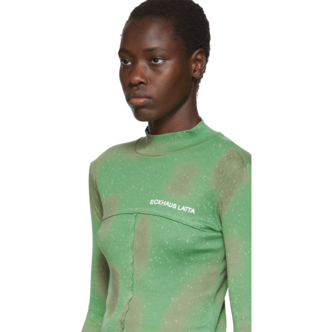 Eckhaus Latta Green Lapped Turtleneck Eckhaus Latta