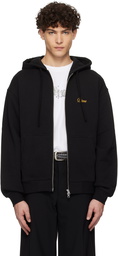Dime Black Cursive Small Logo Zip Hoodie