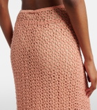 Anna Kosturova Rosette crochet cotton midi skirt
