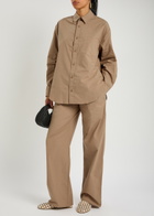 Matteau Drawcord Cotton-poplin Trousers Stone