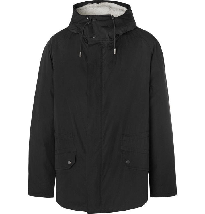 Photo: Yves Salomon - Canvas Hooded Down Parka with Detachable Shearling Lining - Men - Black