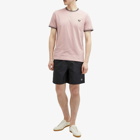 Fred Perry Men's Twin Tipped T-Shirt in Dusty Rose Pink/Black